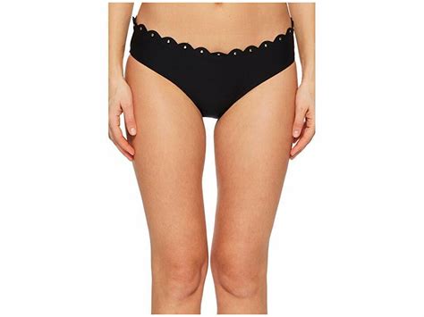 180 Kate Spade Women S Black Low Rise Scalooped Hipster Bikini Bottoms