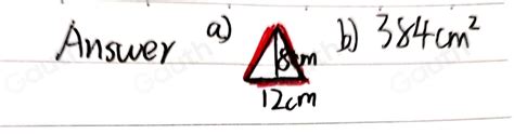 Solved: Here is a solid square-based pyramid. The base of the pvramid ...