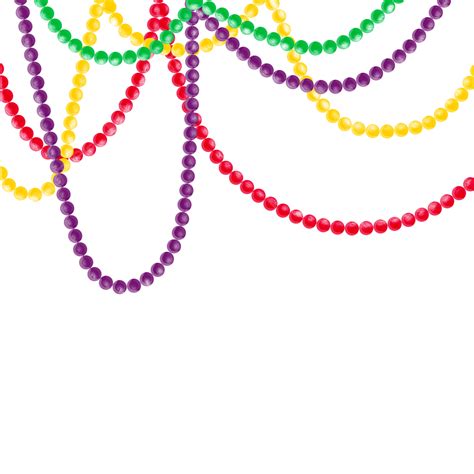 Mardi Gras Beads PNG Transparent, Colorful Mardi Gras Beads Border ...