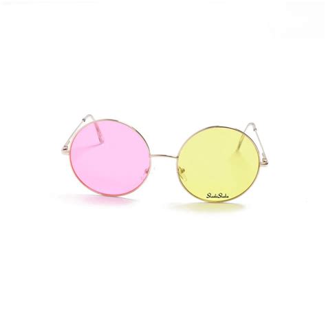 Pink And Yellow Round Circle Sunglasses Spamton Cosplay Etsy Pink