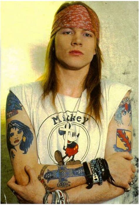 Axl Rose Temporary Tattoos Guns N Roses Cosplay Make Your Costume