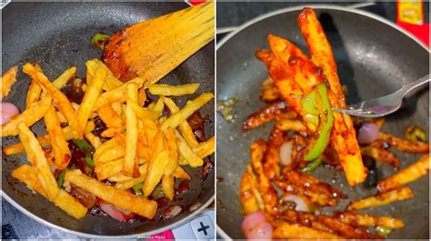 Street Style Chilli Potato Recipe Easy Evening Snacks Idea Youtube