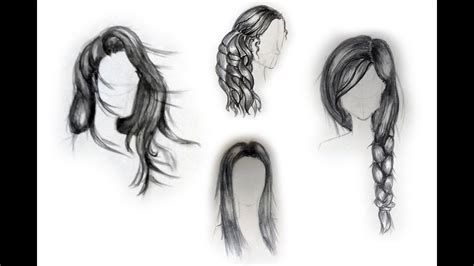 How To Draw Female Hairstyles For Beginners Youtube