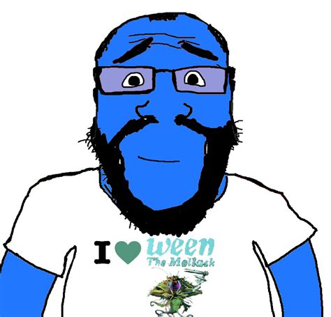 SoyBooru Post 25704 Arm Balding Beard Blue Skin Calm Closed Mouth