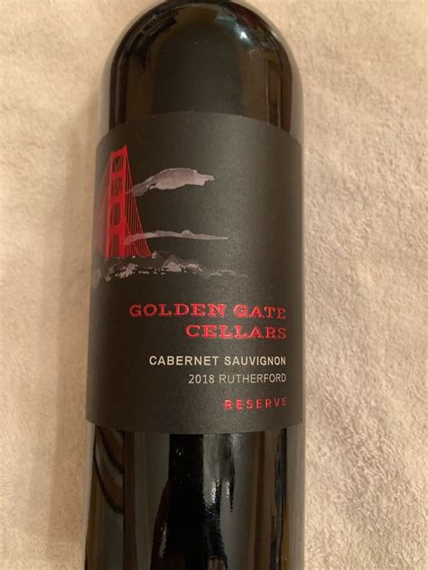 2018 Golden Gate Cellars Cabernet Sauvignon Reserve USA California