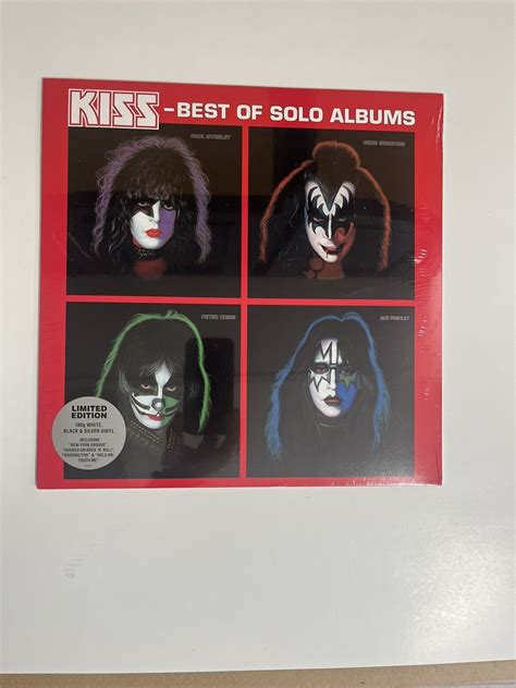 Kiss Best Of Solo Albums Lp White Black Silver Vinyl Hype Sticker