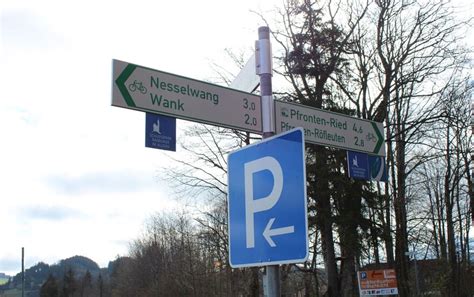 Parken in Pfronten kostenlose Parkplätze in Pfronten Gemeinde führt