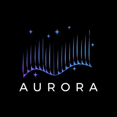 Premium Vector Aurora Borealis Logo Design Modern Northern Lights