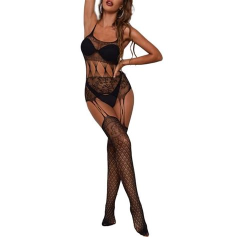 Iefiel Bodystocking Fishnet Femme Body R Sille Lingerie De Nuit