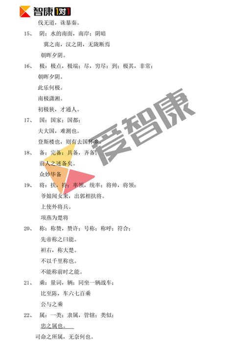 初中文言文实词虚词汇总南京学而思爱智康