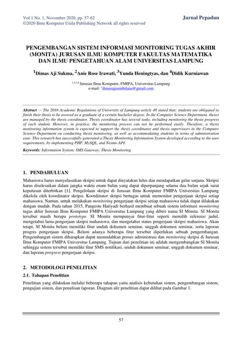 PDF PENGEMBANGAN SISTEM INFORMASI MONITORING TUGAS AKHIR MONITA