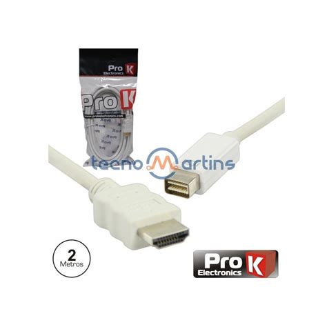 Cabo Mini Dvi Macho Hdmi Macho Branco M Prok Tecnomartins Pt