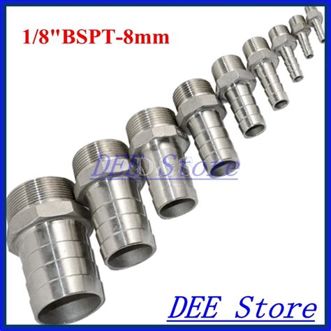 Pcs Bspt Male Thread Pipe Fittings X Mm Barb Hose Tail Connector