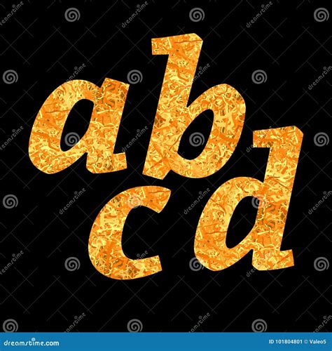 Yellow Letters of Alphabet stock illustration. Illustration of alphabet ...