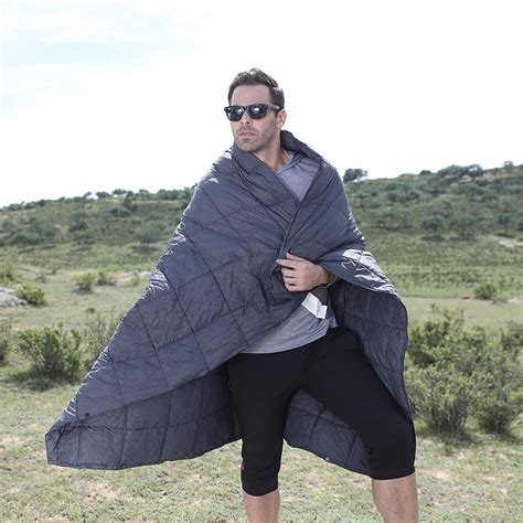 KingCamp Lightweight Camping Blanket Wearable Warm Portable Waterproof Outdoor Blanket for ...