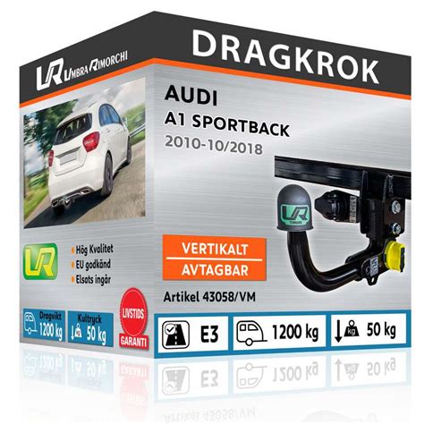 Vertikalt Avtagbar Dragkrok Till Audi A1 Umbra Rimorchi