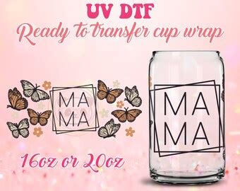 UV DTF Ready To Transfer Cup Wraps Cafecito Y Chisme Coffee DIY 16oz