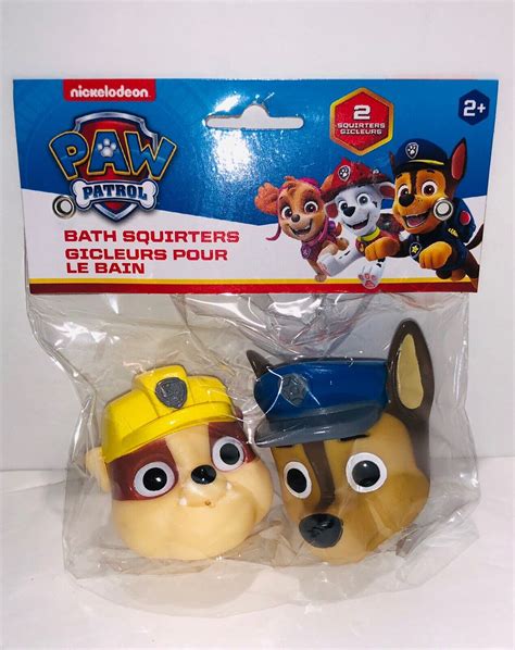 Nickelodeon Paw Patrol Bath Squirters Set Of 2 Chase And Rubble Age 2