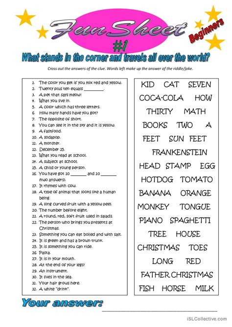 Funsheet 1 Warmer Filler Cooler English Esl Worksheets Pdf And Doc