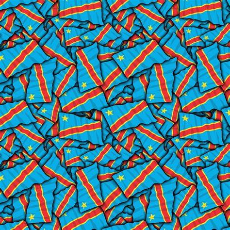 Democratic Republic of the Congo Flag Pattern