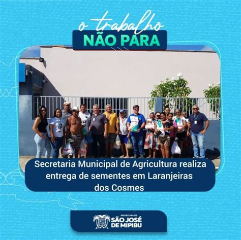 Prefeitura de São José de Mipibu ENTREGA DE SEMENTES NA COMUNIDADE DE