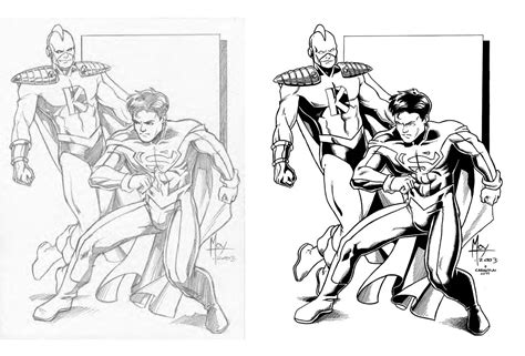 Jeff Moys Superboy And Kator Side To Side By Vikthor On Deviantart