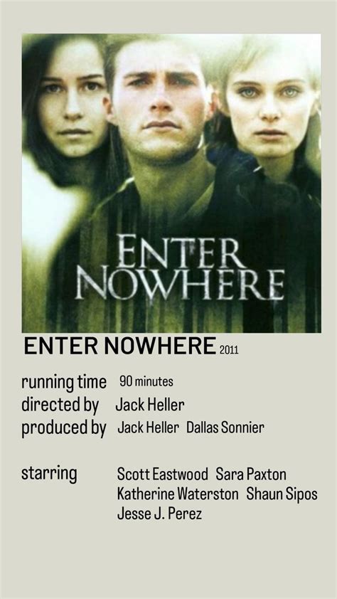 Enter Nowhere polaroid poster | Film movie, Scott eastwood, Film