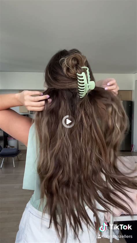 Free How To Do Half Up Half Down With A Claw Clip For Long Hair The