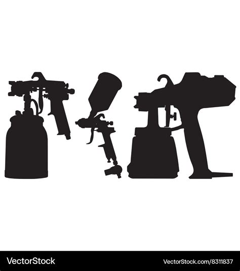 Spray Guns Royalty Free Vector Image Vectorstock