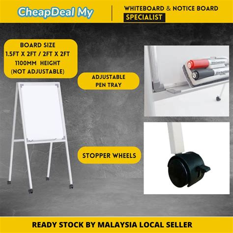 Whiteboard Flip Chart Board Black White All Size 15x2 2x2 2x3 3x4