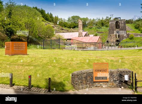 The entrance to at Blaenavon Ironworks, now a museum and UNESCO World Heritage Site in Blaenavon ...