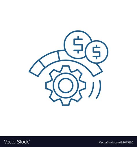 Process Optimization Line Icon Concept Royalty Free Vector