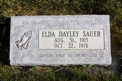 Elda Dayley Sauer M Morial Find A Grave