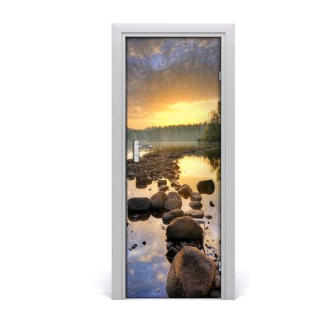 Autocollant De Porte Paysages Lac Tulup Fr