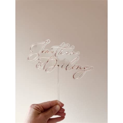 Cake Topper Mariage Personnalis Calligraphie Print Your Love