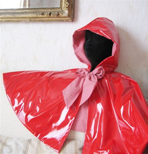 Cape Capuche Du Petit Chaperon Rouge Un Poncho Imperm Able Etsy France