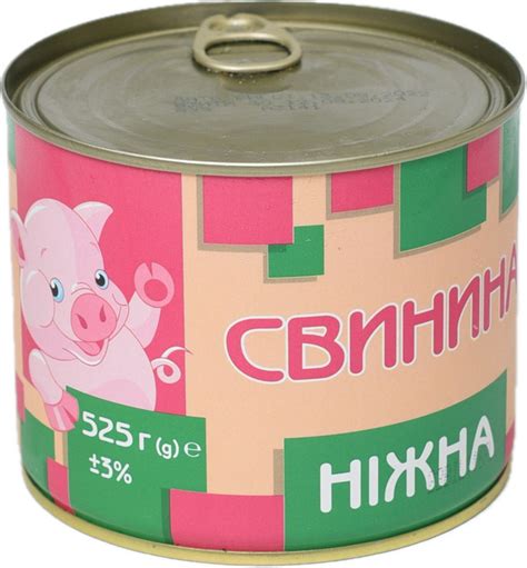 Мясная консерва П ятачок Свинина нежная 525 г 4820184640122 купить