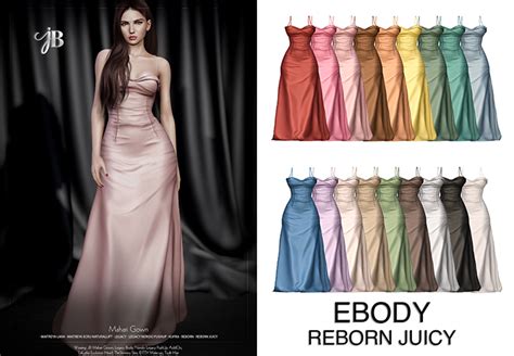 Second Life Marketplace Just Because Mahari Gown Reborn Juicy