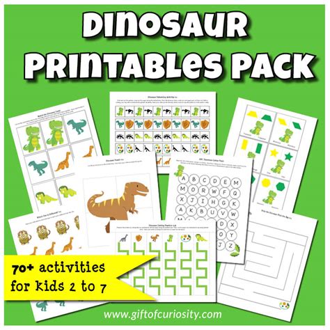 Dinosaur Printables Pack - Gift of Curiosity