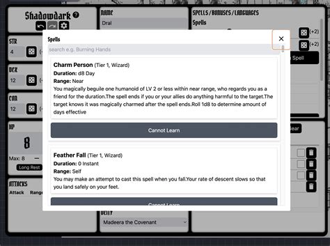 Shadowdark Character Sheet