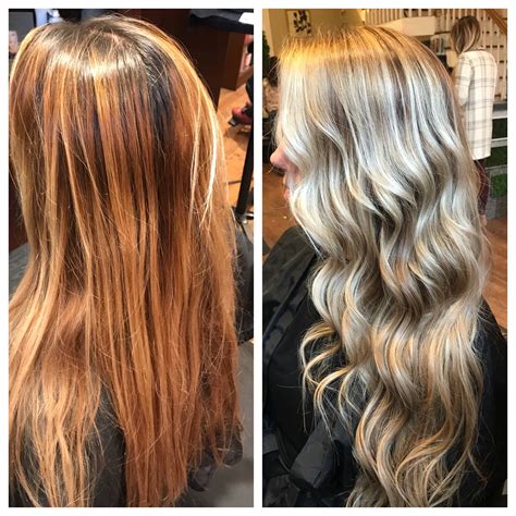 Before And After Long Hair Styles Balayage Grow Out