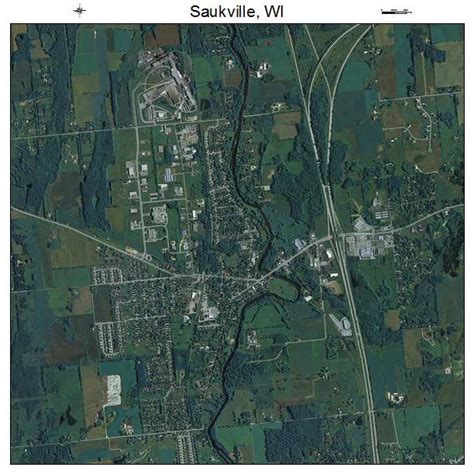 Aerial Photography Map of Saukville, WI Wisconsin