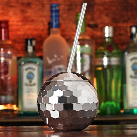 Plastic Disco Ball Cocktail Cup Sipper At Drinkstuff