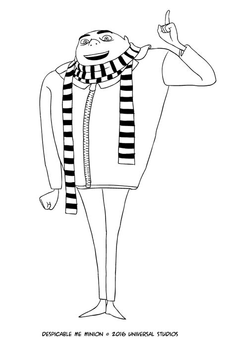 Gru Coloring Pages At Free Printable Colorings Pages