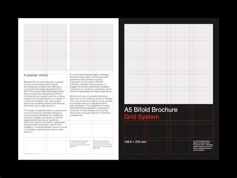 A5 Bifold Brochure Grid System For InDesign Behance