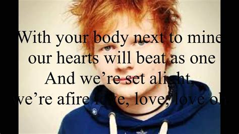 Afire Love Ed Sheeran Lyrics Youtube