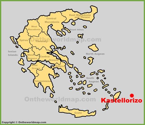 Kastellorizo location on the Greece map