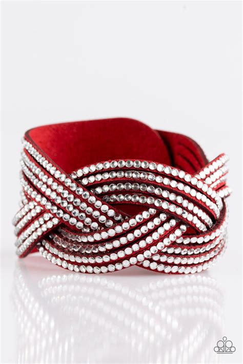 Big City Shimmer Red Urban Bracelet Paparazzi Accessories 500