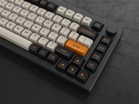 Akko Carbon Retro Key Asa Low Profile Pbt Keycap Set For