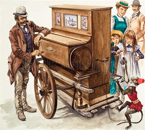 Organ Grinder And Monkey Stock Image Look And Learn